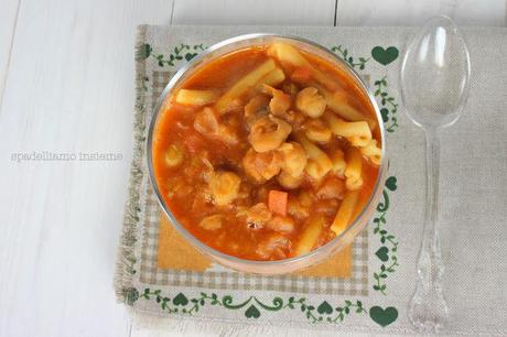 PASTA E CECI IN ROSSO PICCANTE, PER SCALDARE IL CUORE