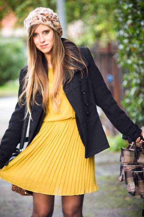 Summer winter yellow dress