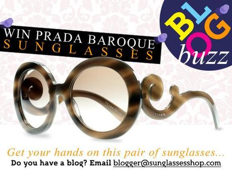 sunglasses shop bloggers buzz win Prada Baroque 27NS designer sunglasses competition