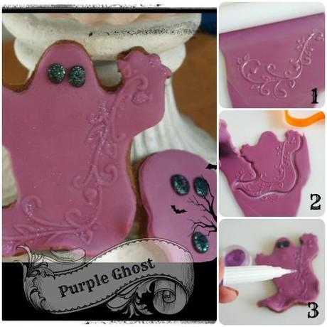 Halloween cookies: Purple Ghost – TUTORIAL