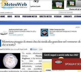 Strani chicchi di grandine