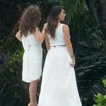 Kim Kardashian e Kourtney Kardashian sul set 0