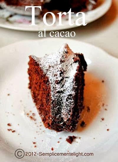 Torta al cacao senza burro e senza uova