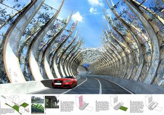 Forest Corridor – Highway Noise Barrier / BREAD Studio