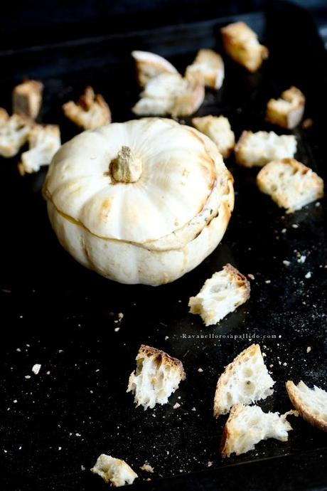 Una zucca per Halloween - Mini zucca ripiena ai funghi