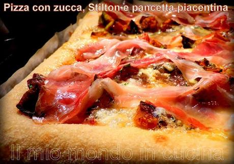 PIZZA CON ZUCCA, STILTON E PANCETTA