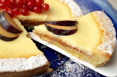 Crostata di ricotta e marmellata di susine