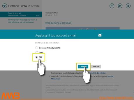 Scaricare la posta con protocollo POP3 e Windows 8
