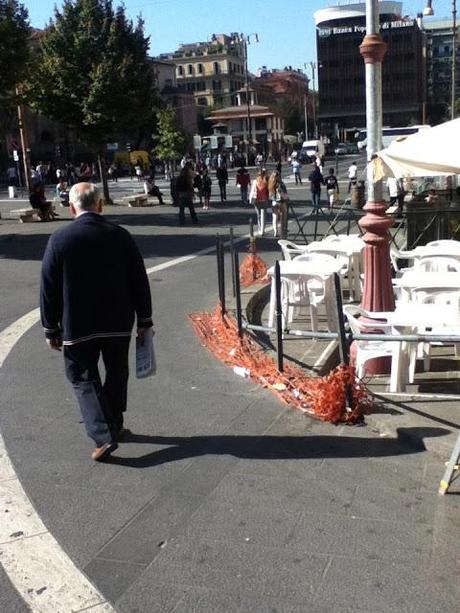 Guardare come sta messo Piazza Flaminio e provare orrore sapendo che non si tratta di fotomontaggi