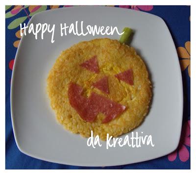 Happy Halloween con frittata zuccosa di riso e salame