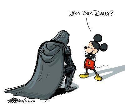 % name Disney compra Lucas Film e scoppia la parodia di Guerre Stellari