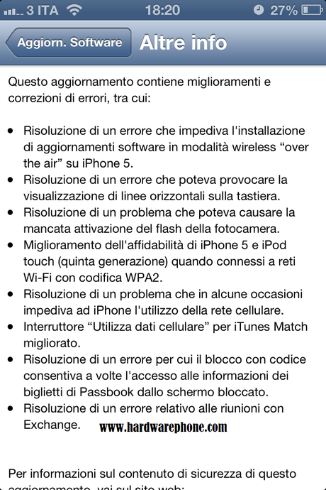 Apple rilascia iOS 6.0.1!