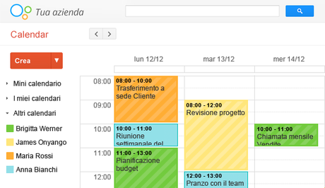 Google Calendar ottima per la gestione di appuntamenti, impegni ed eventi perfettamente integrata l'efficacissimo algoritmo di ricerca di Google.