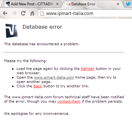 Problemi con il sito di Ipmart-italia