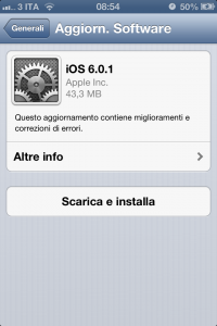 Apple rilscia iOS 6.0.1