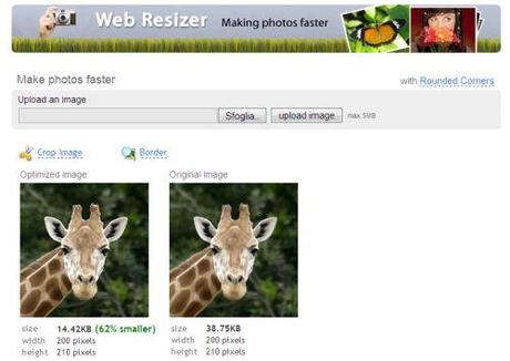 Web Resizer: comprimere, ridimensionare, ritagliare, ruotare o convertire immagini in bianco e nero