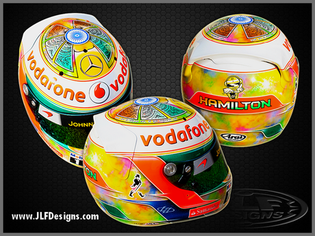 Arai GP-6 RC L.Hamilton India 2012 by JLF Designs