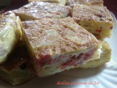 Frittata rognosa rivisitata con cotechino e patate