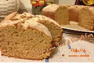 CHIFFON CAKE ARANCIA E CIOCCOLATO AL LATTE