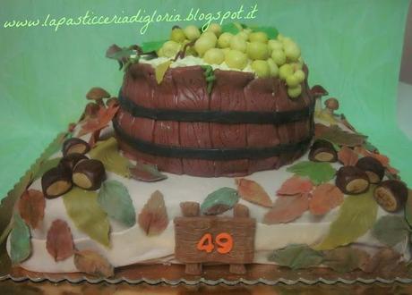 Torta ispirata all'autunno e alla vendemmia