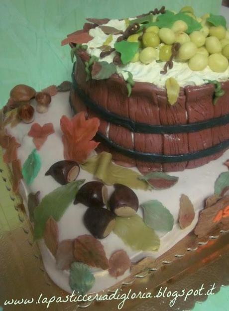 Torta ispirata all'autunno e alla vendemmia