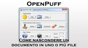 OpenPuff - Come nascondere un documento in uno o più file
