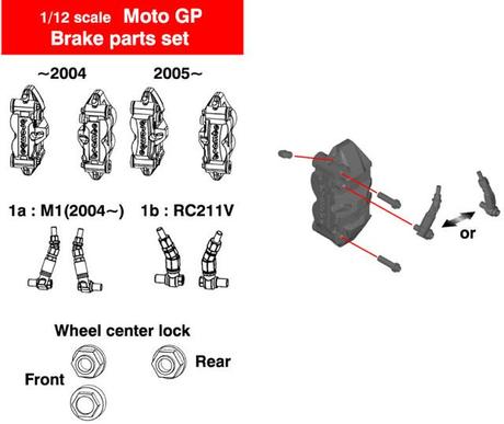 MotoGP Front brake parts set by Model Factory Hiro