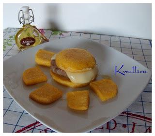 Cheeseburger di polenta con tartufo bianco