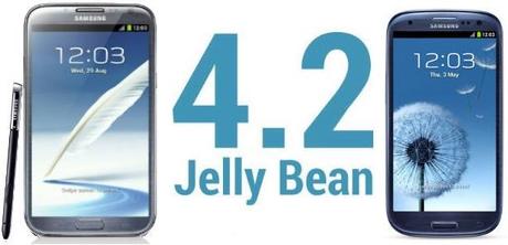 Android 4.2 in arrivo nel Q1 2013 per il Samsung Galaxy Note 2 ed S3