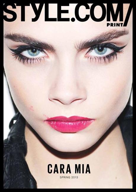 { Cara Delevigne Covers Style.com Print }