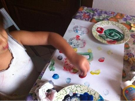 puffy paint, colore, bambini, microonde, progetti coi bambini, lavoretti bimbi