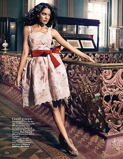 Lisa Haydon in Dolce & Gabbana Alta Moda su Vogue India