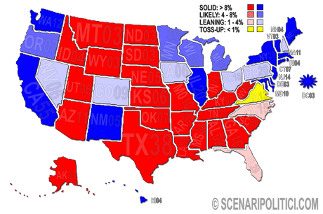 USA 2012: OBAMA 49% ROMNEY 48%, Mappa Finale. Infografiche e Orari Chiusura Seggi