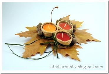 Porta candele autunnale