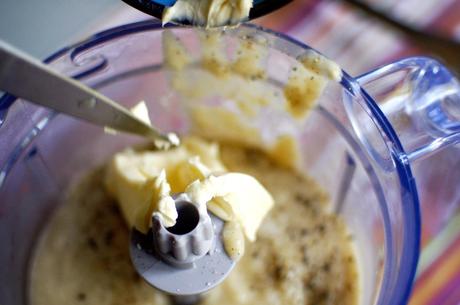 Crema di ceci con carpaccio di gamberi