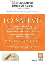 XIII Giornata Nazionale  Estate di san Martino “Giornata contro la sofferenza inutile della persona inguaribile”