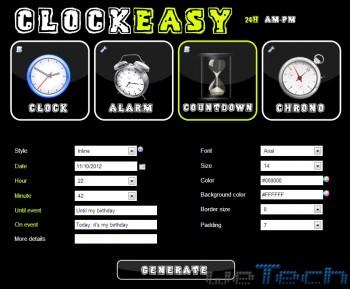 Clockeasy: creare orologi e countdown per il proprio sito ed utilizzare sveglie e cronometri da browser