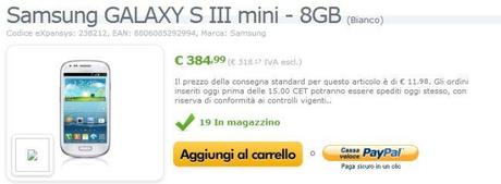 Expansys: Samung Galaxy S3 Mini a 384,99€