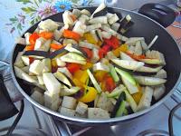 Tortino di verdure su fonduta di Asiago