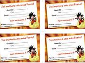 Inviti compleanno pronti stampare Dragon Ball