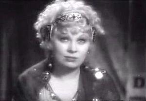 Cropped screenshot of Mae West from the traile...
