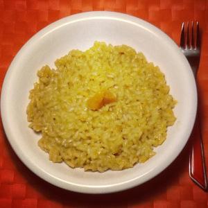 Risotto alla zucca con tè nero allo zenzero