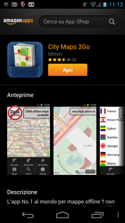 Amazon App Shop regala City Maps 2Go (solo oggi 4 novembre 2012)