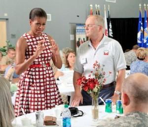 ASOS Michelle Obama plaid dress