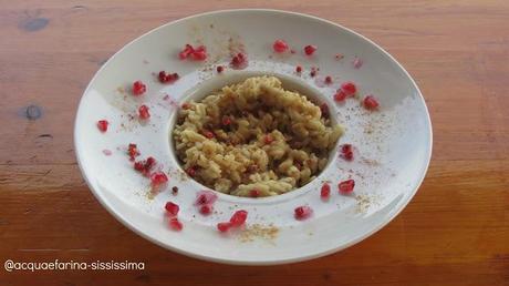 risotto al melograno per intolleranti al nichel