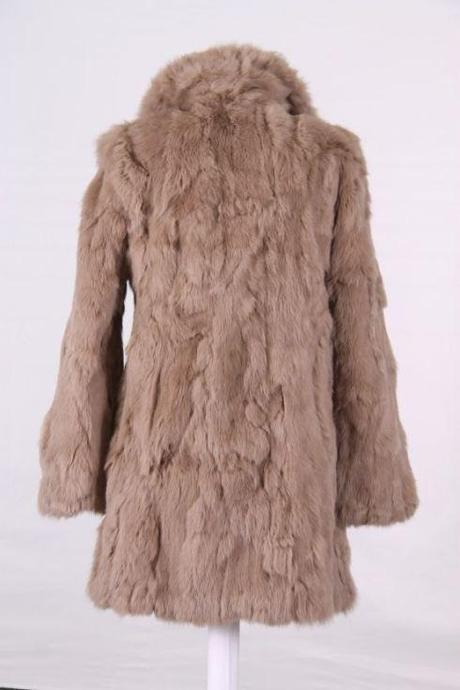 pelliccia in lapin, cappotto di pelliccia, pelliccia beige, pelliccia lunga, cappotto lungo di pelliccia, outlet pellicce, outletpellicce.it