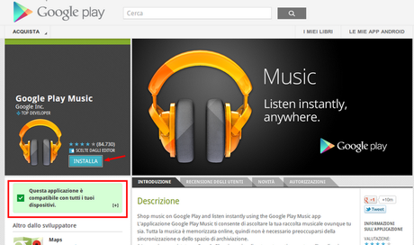 Google Play Music finalmente disponibile in Italia!