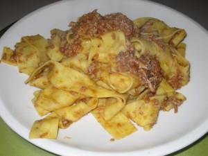 Pappardelle al sugo di lepre