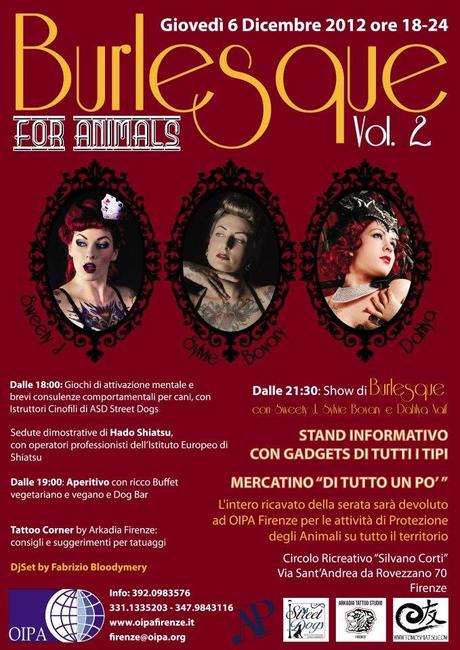 Burlesque per gli Animali, a Firenze!