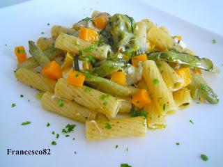 Tortiglioni con puntarelle e burrata